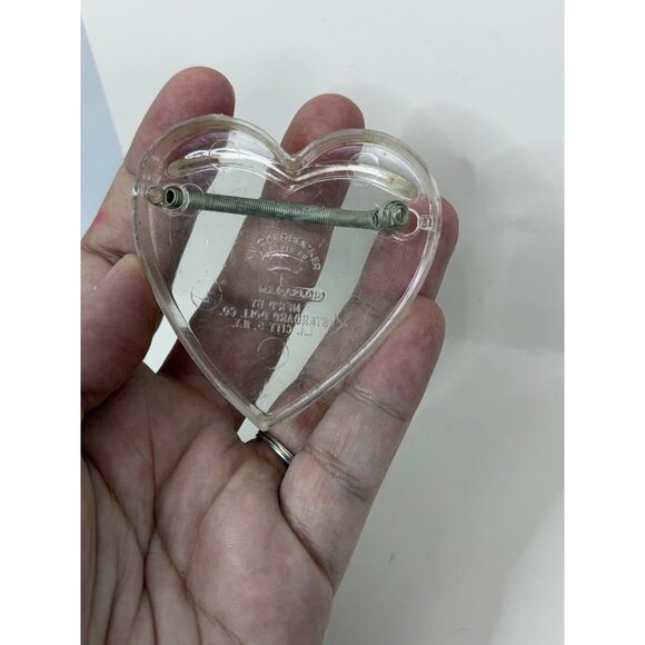 LOT 2 Vintage Knickerbocker Plastic Clear Heart Doll Stands w/ Wire Coil for 8" - Picture 5 of 8